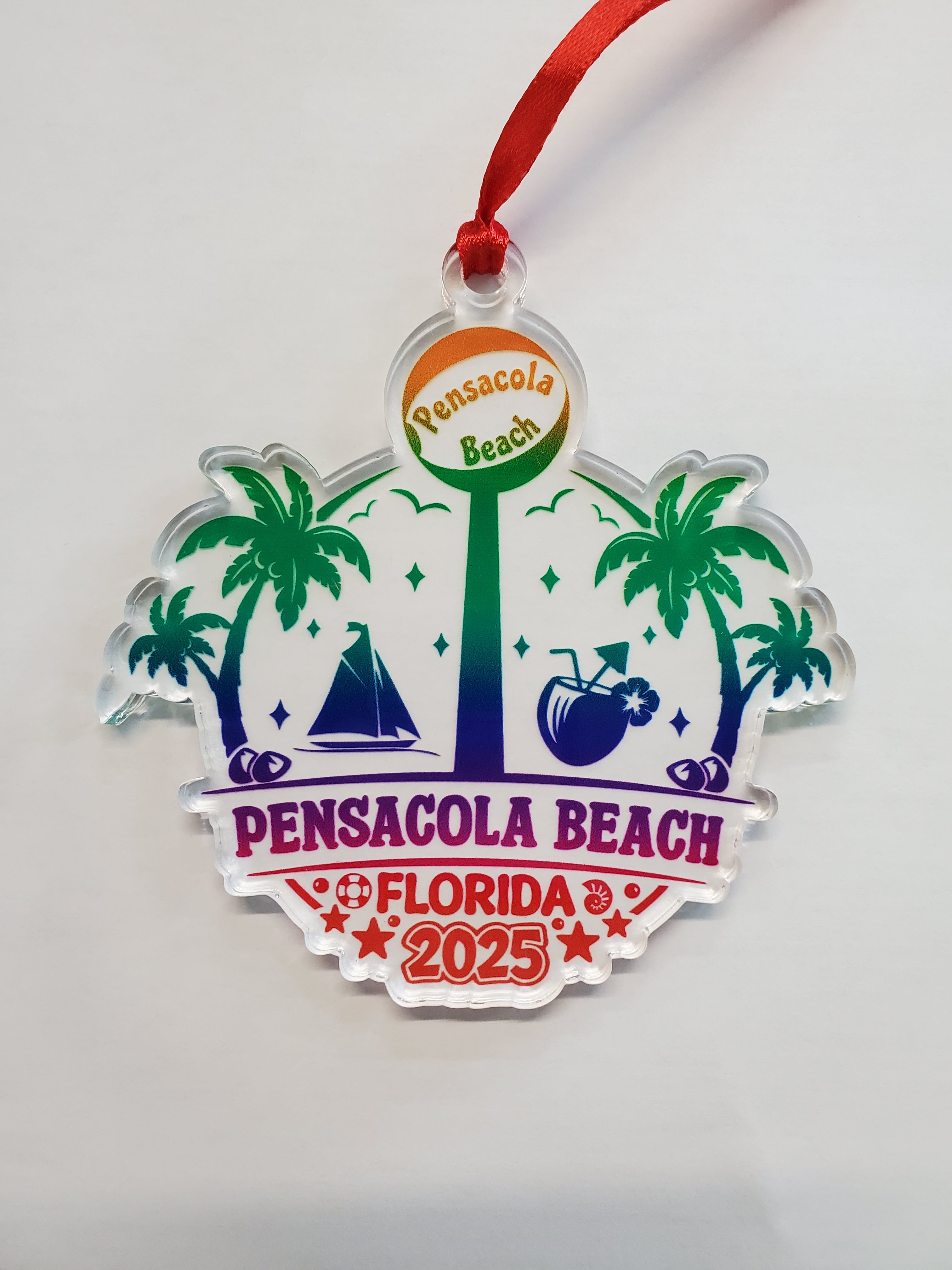 Pensacola Beach Ball Ornament