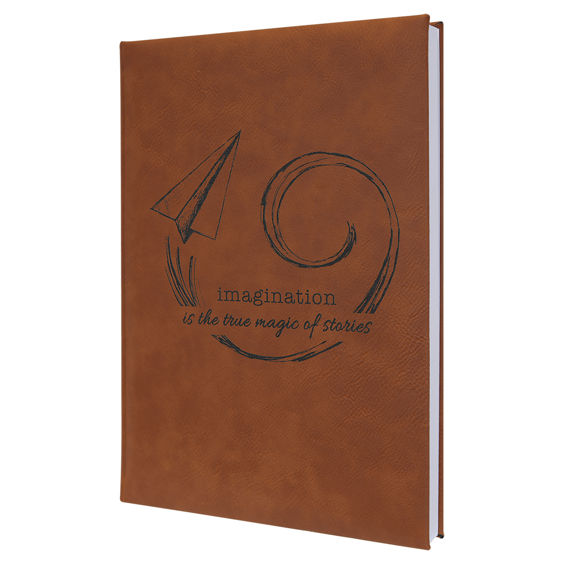 7" x 9 3/4" Rawhide Laserable Leatherette Journal with Lined Notepad