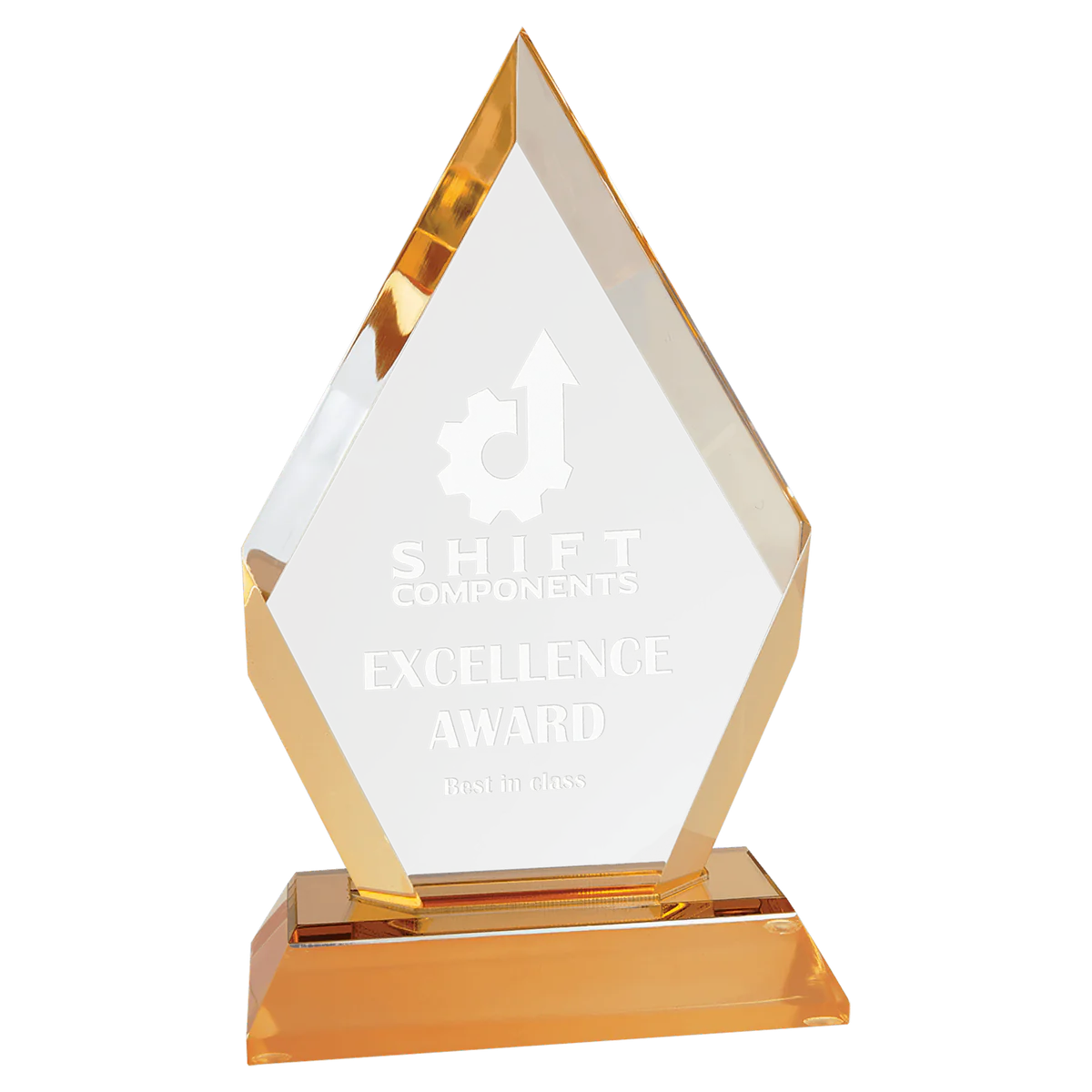 Gold Frosted Base Diamond Impress Acrylic (3 Sizes)