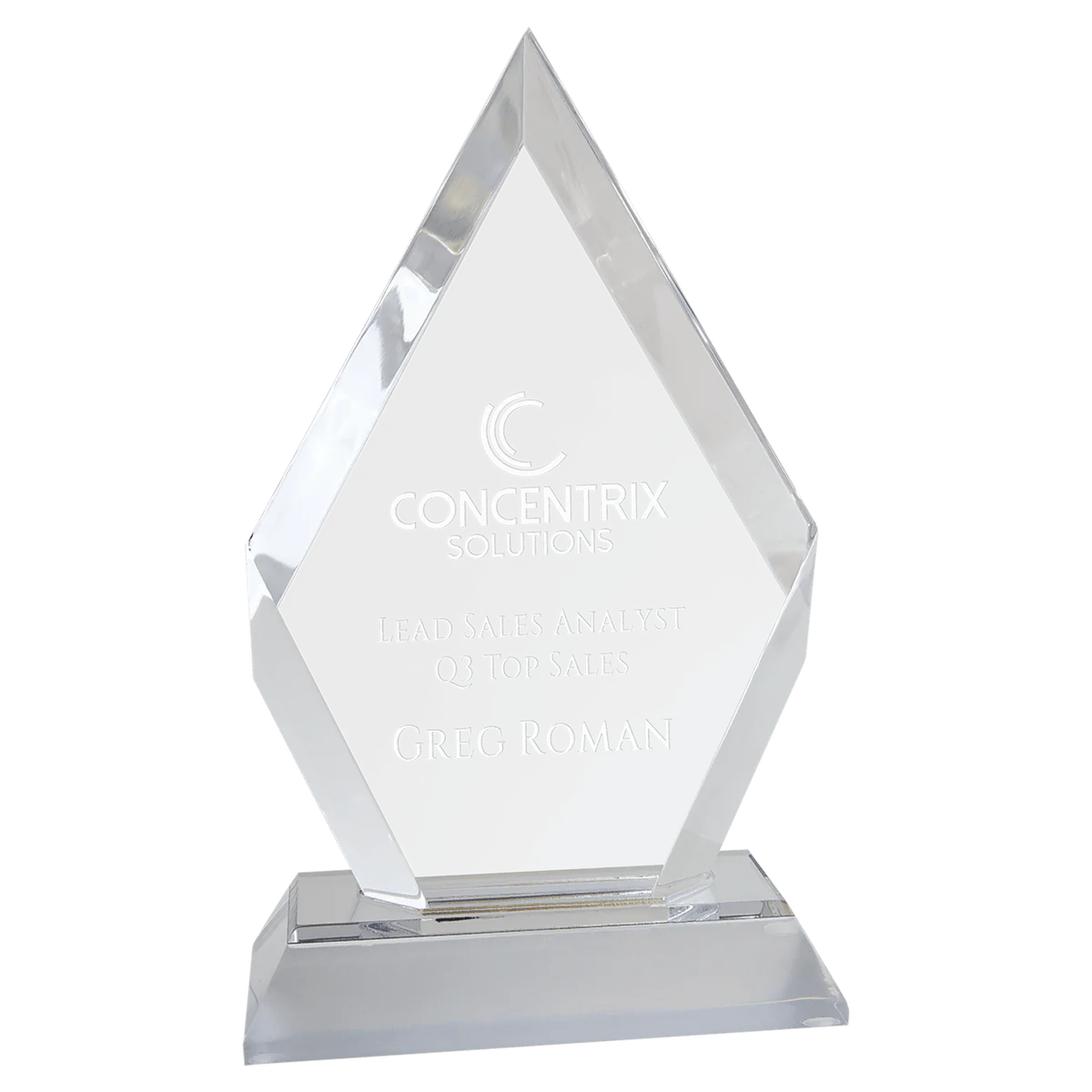 Silver Frosted Base Diamond Impress Acrylic (3 Sizes)