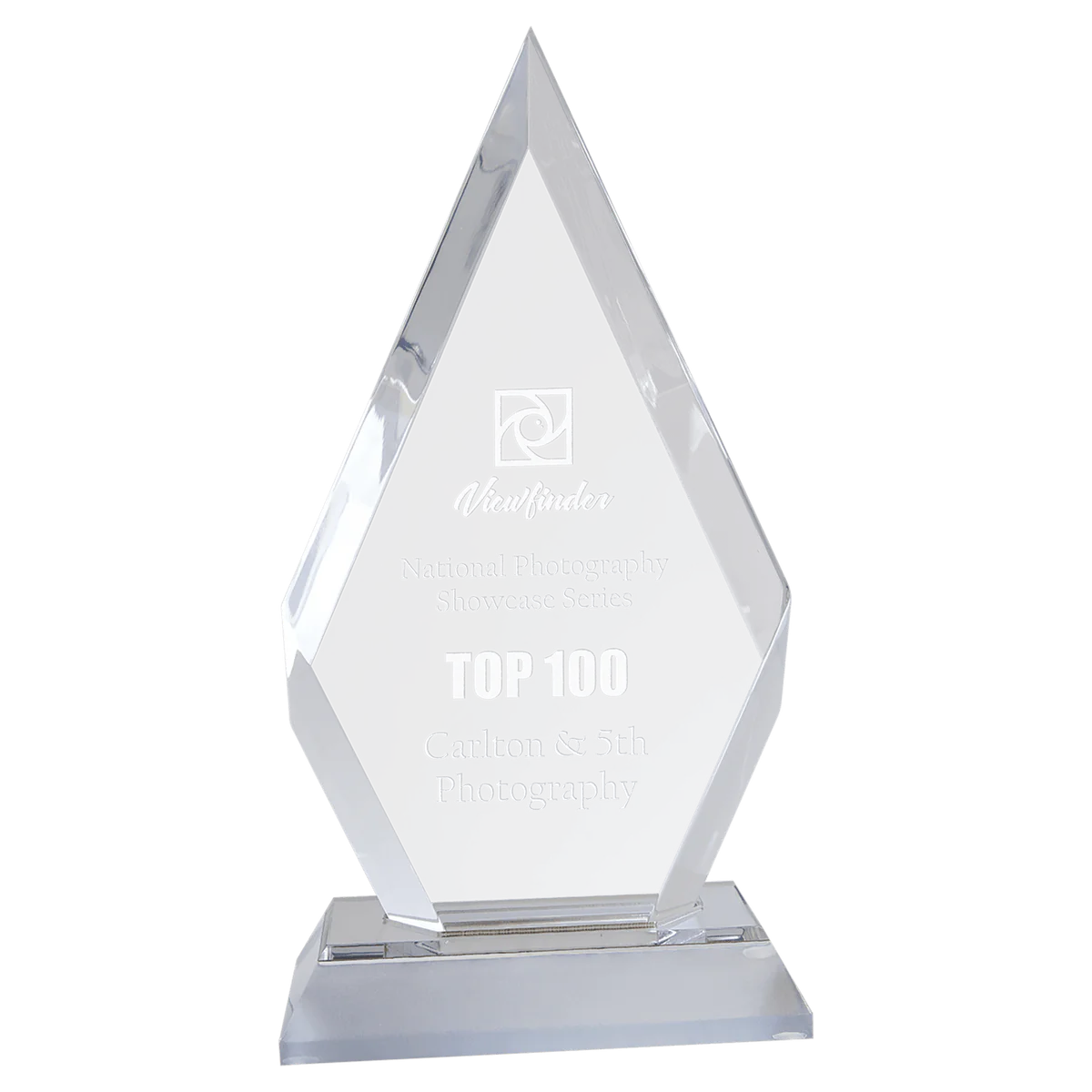 Silver Frosted Base Diamond Impress Acrylic (3 Sizes)