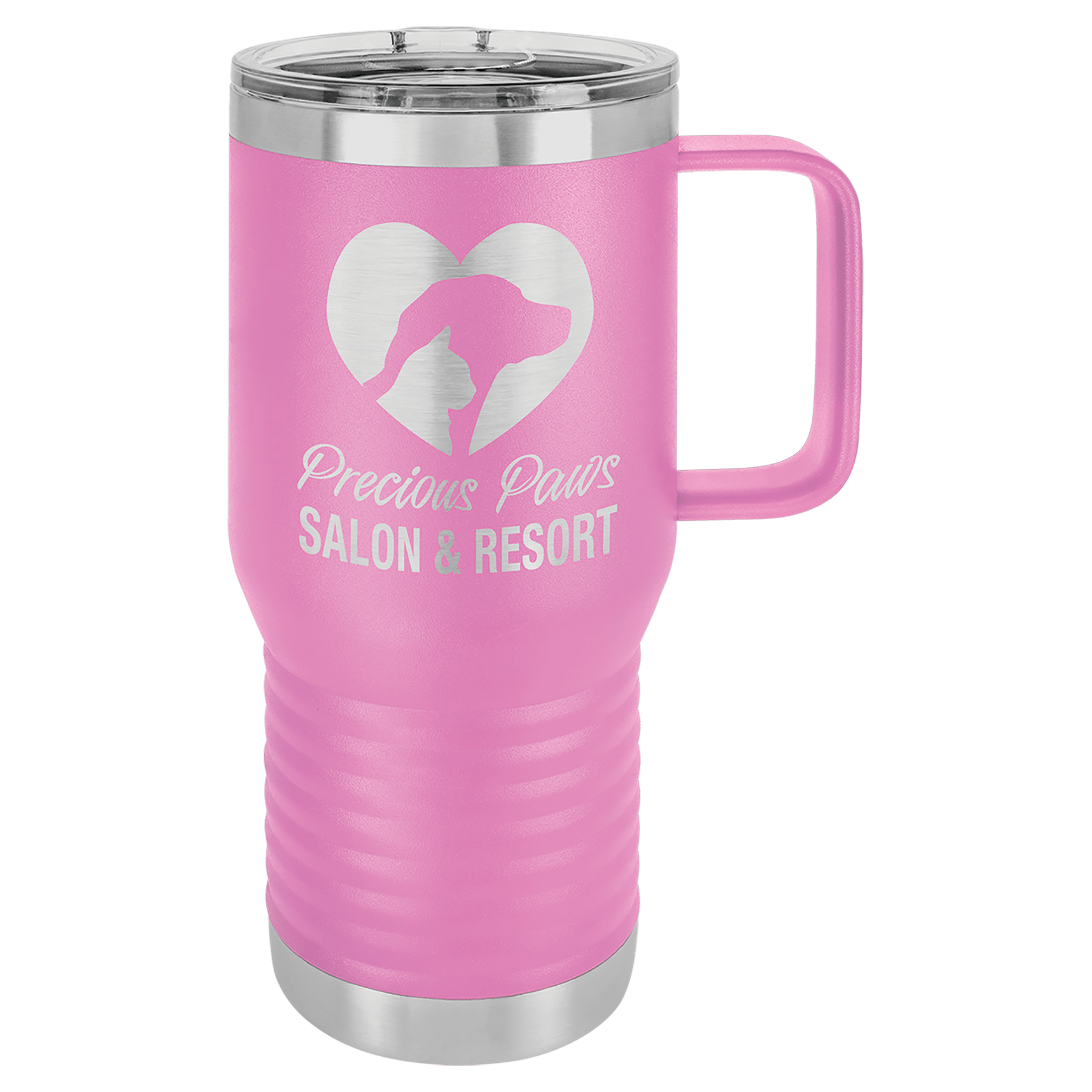 20 oz. Stainless Steel Vacuum Insulated Travel Mug with Slider Lid (18 Different Colors)