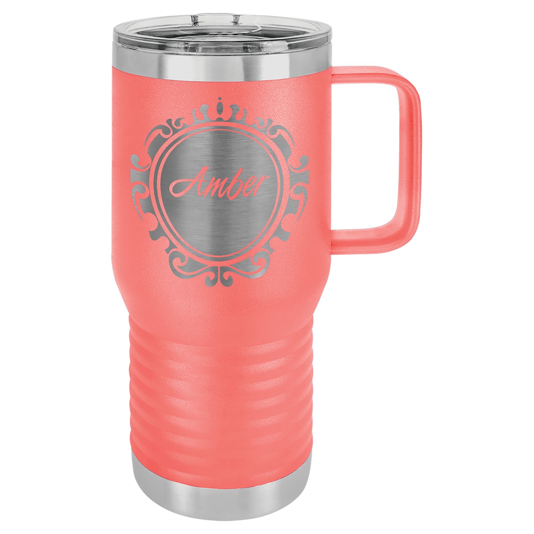 20 oz. Stainless Steel Vacuum Insulated Travel Mug with Slider Lid (18 Different Colors)