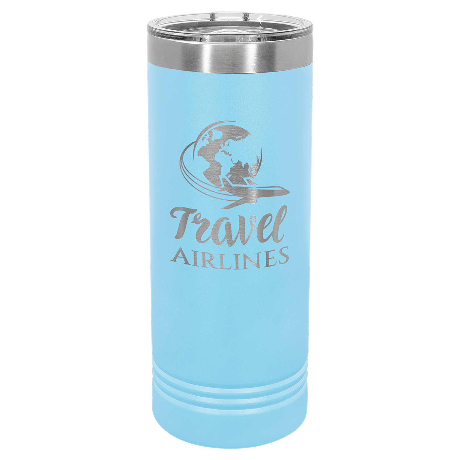 22 oz. Stainless Steel Skinny Tumbler with Slider Lid (18 Different Colors)