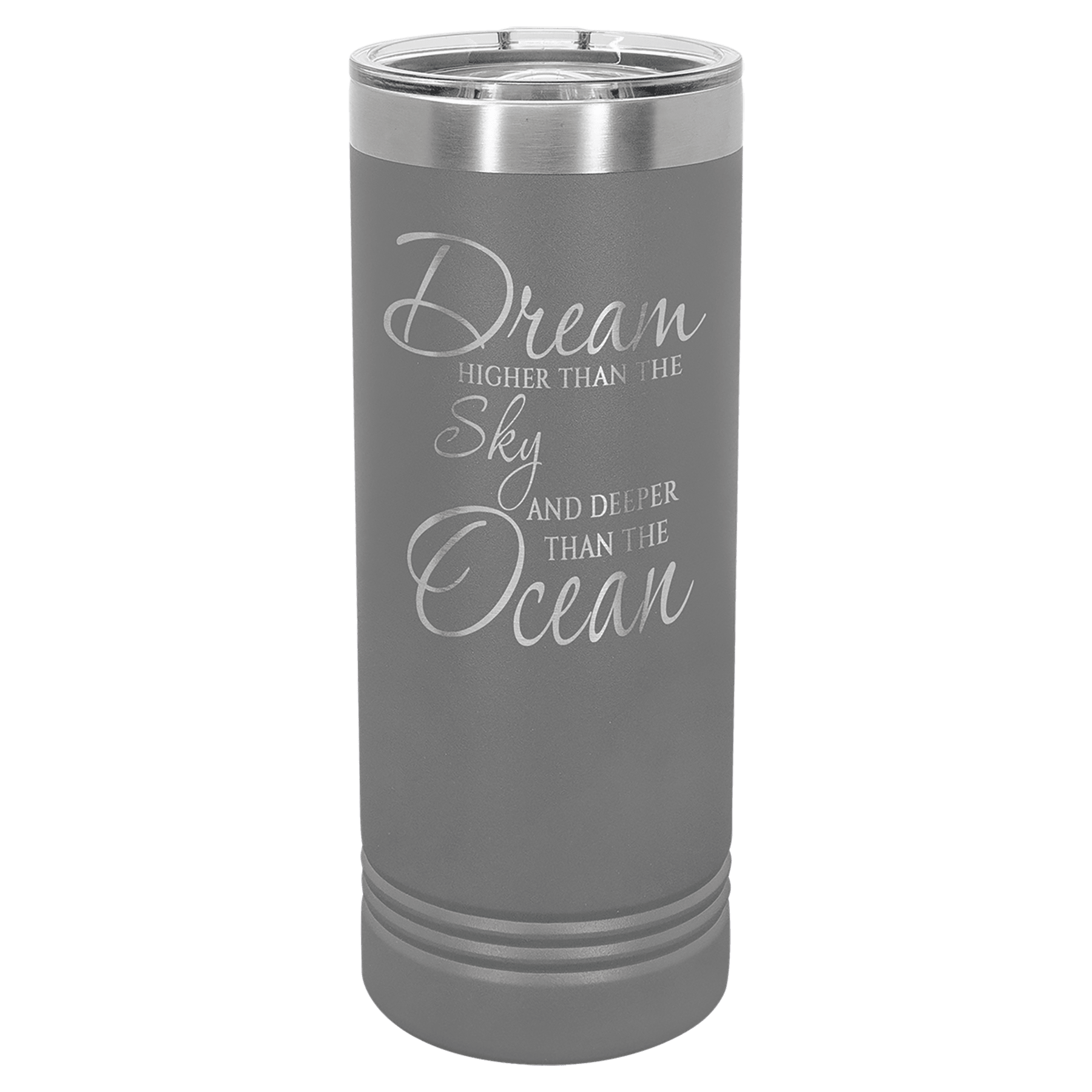 22 oz. Stainless Steel Skinny Tumbler with Slider Lid (18 Different Colors)