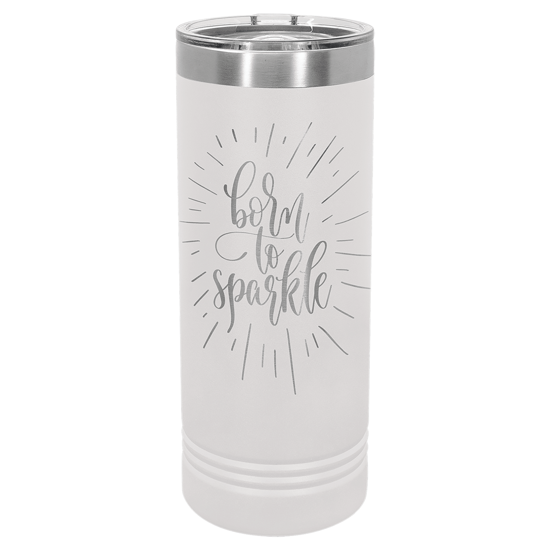 White Polar Camel 22 oz. Skinny Tumbler with Slider Lid