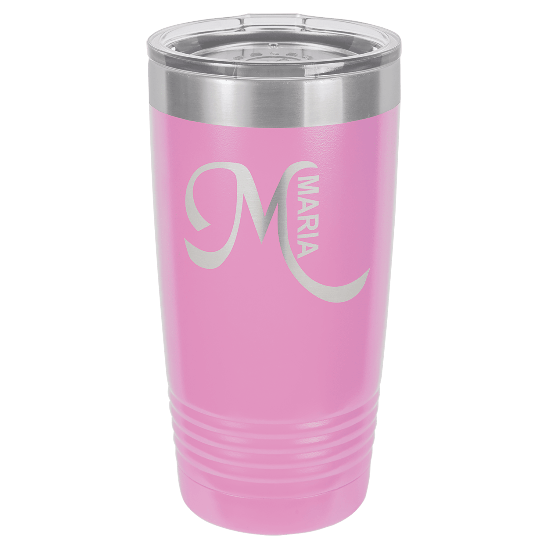 20 oz. Stainless Steel Vacuum Insulated Ringneck Tumbler with Clear Lid (18 Different Colors)