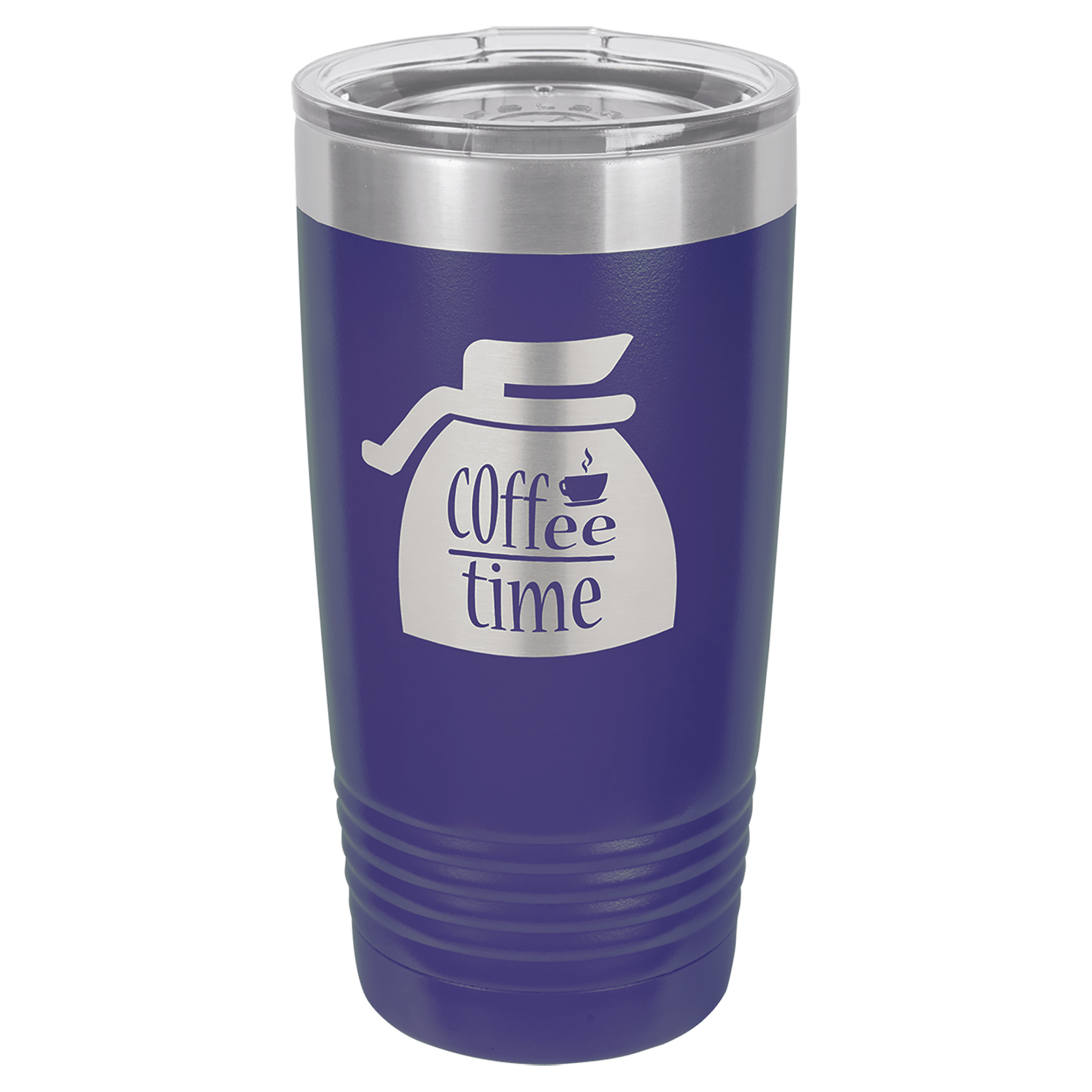 20 oz. Stainless Steel Vacuum Insulated Ringneck Tumbler with Clear Lid (18 Different Colors)
