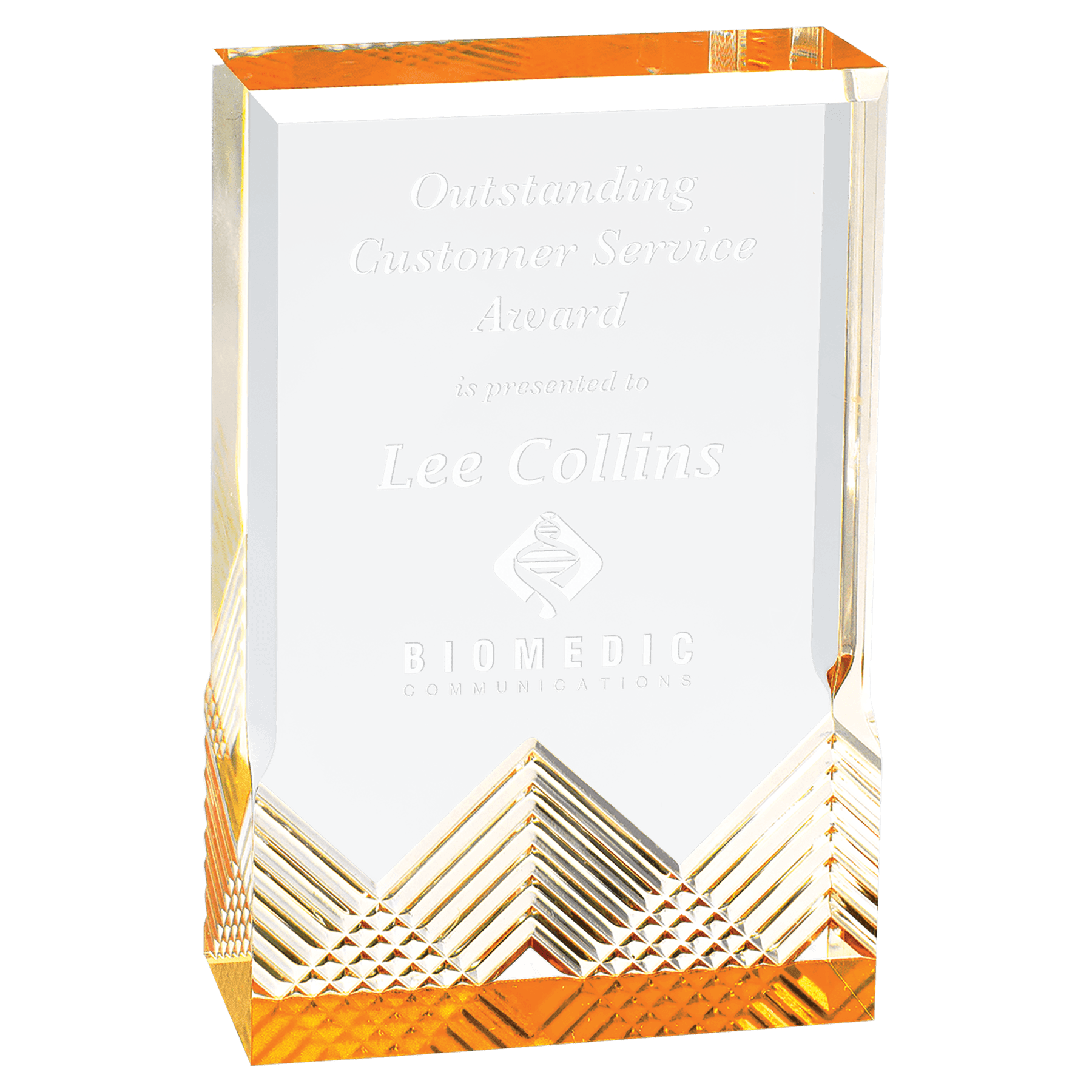 3 1/2" x 5" Gold Apex Mirage Acrylic