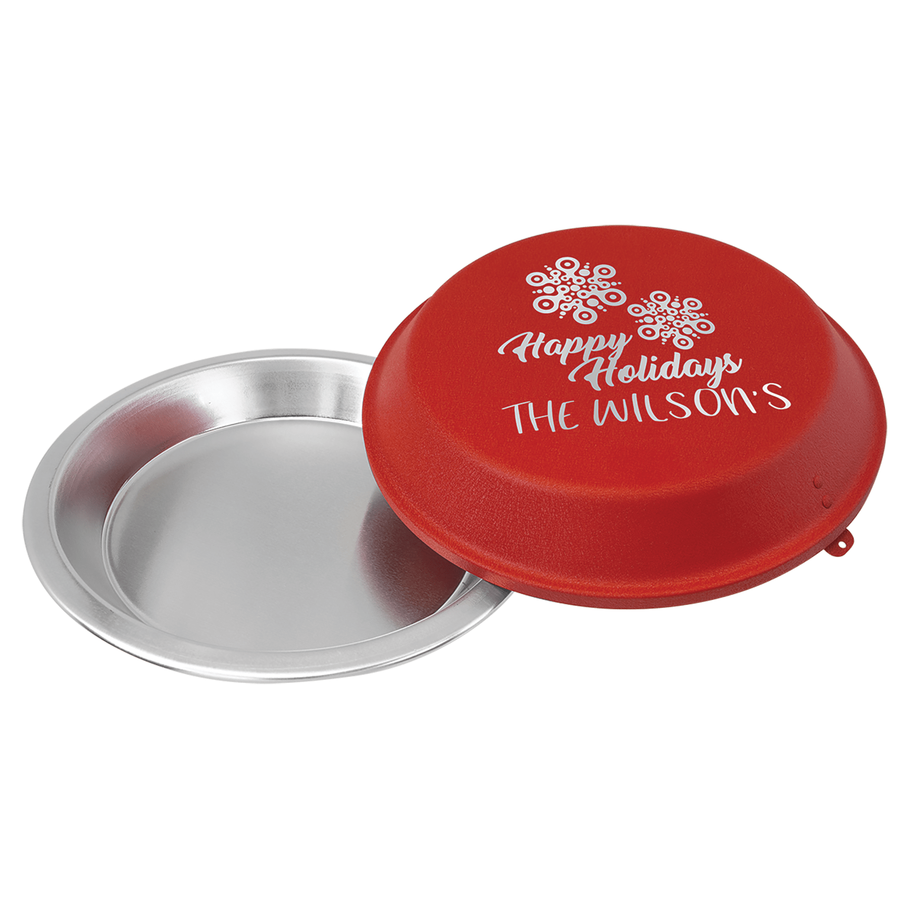 9" Aluminum Pie Pan with Red Lid