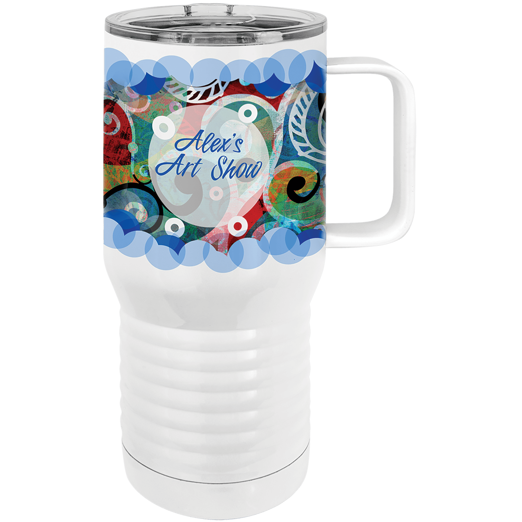 Sublimatable Polar Camel 20 oz. White Insulated Travel Mug with Slider Lid