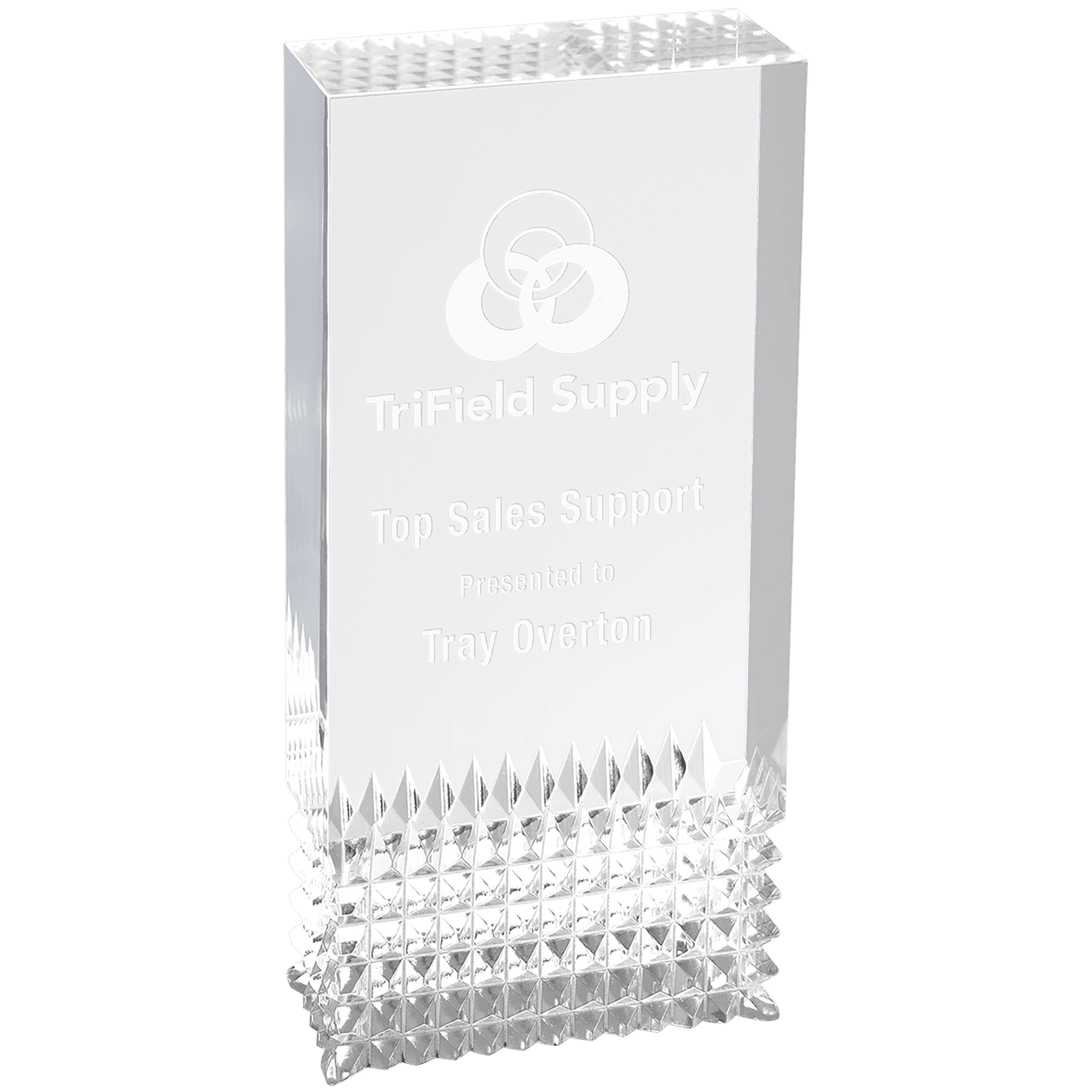 2 3/4" x 6" Silver Tribute Acrylic