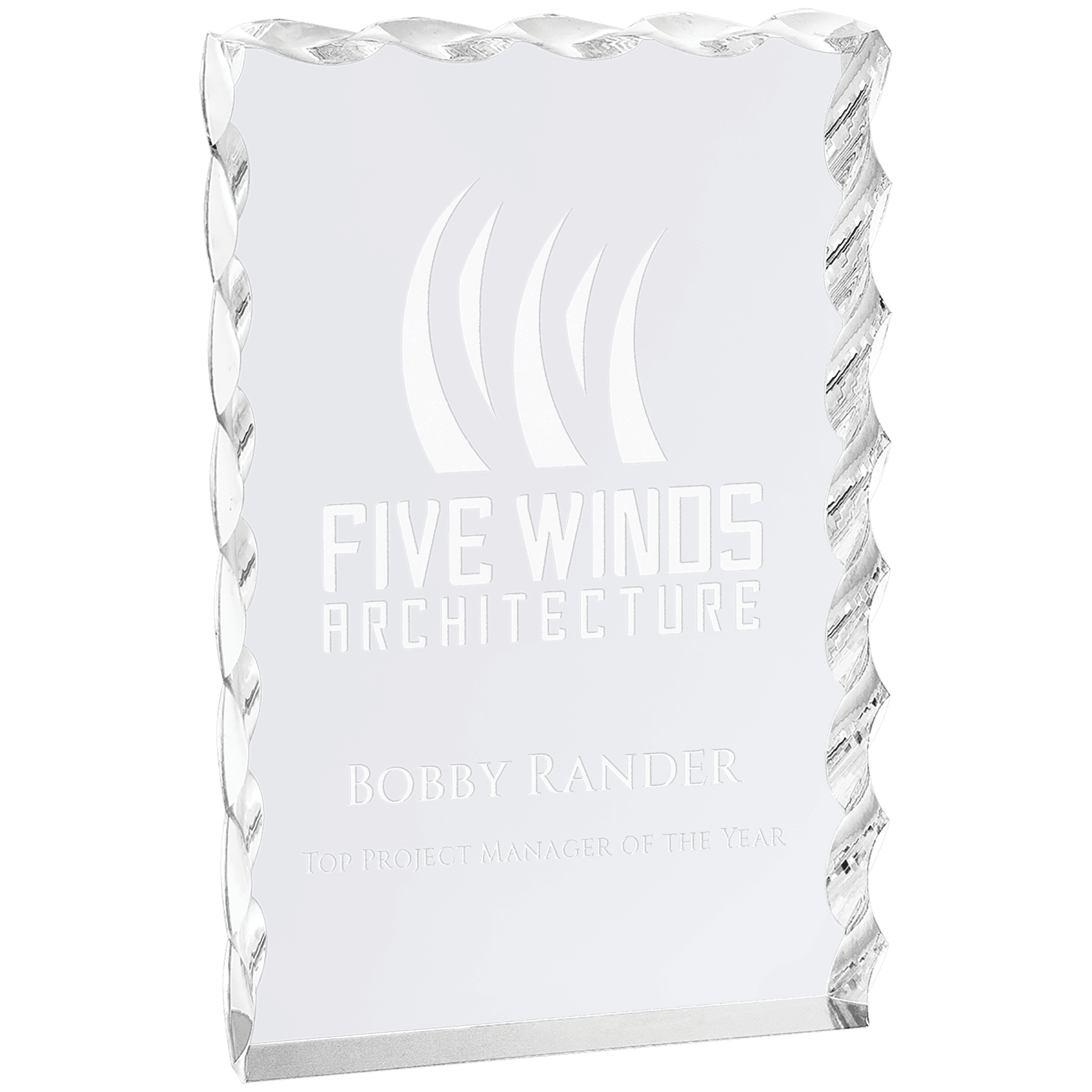 4" x 6" Silver Wave Edge Acrylic