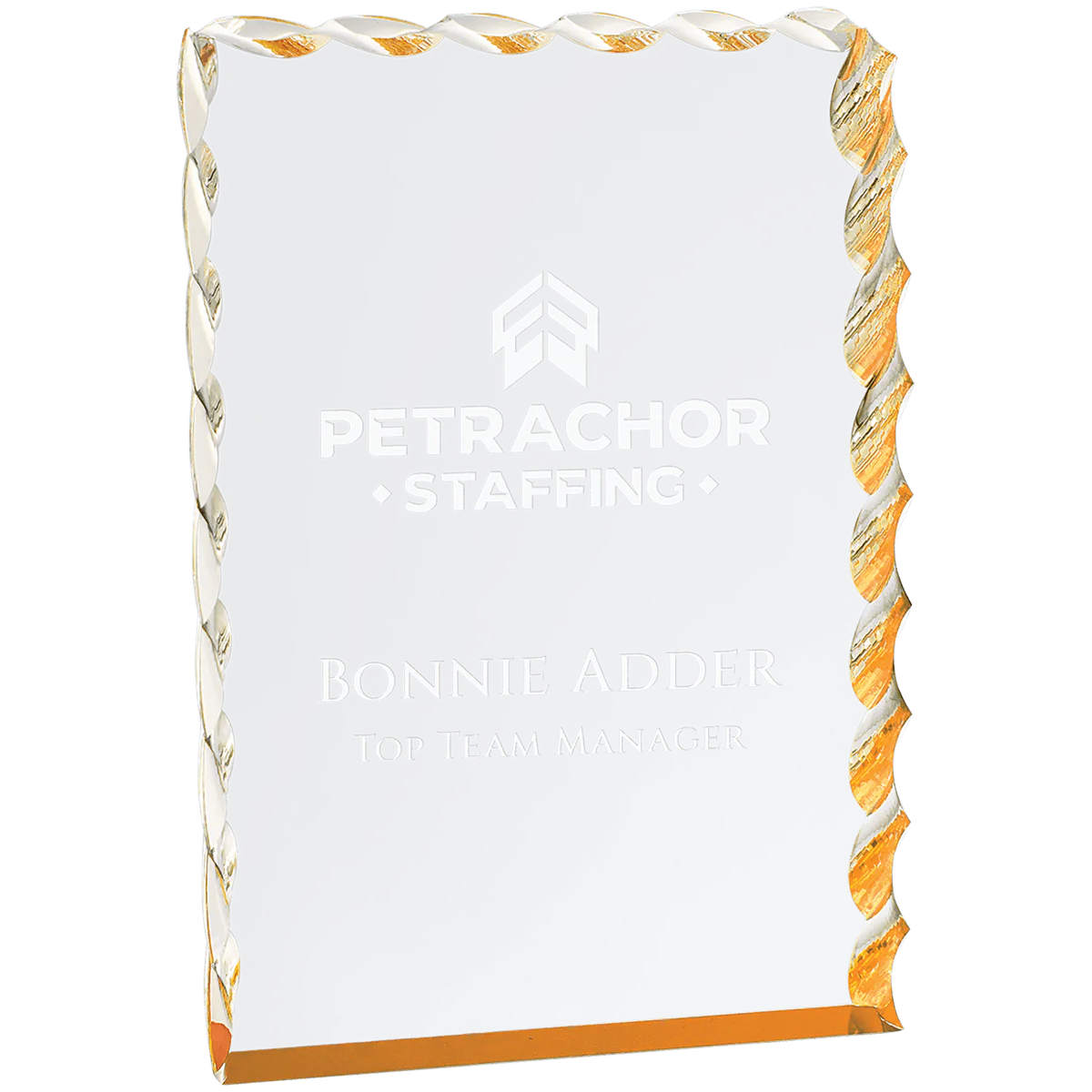 Gold Wave Edge Acrylic (3 Sizes)