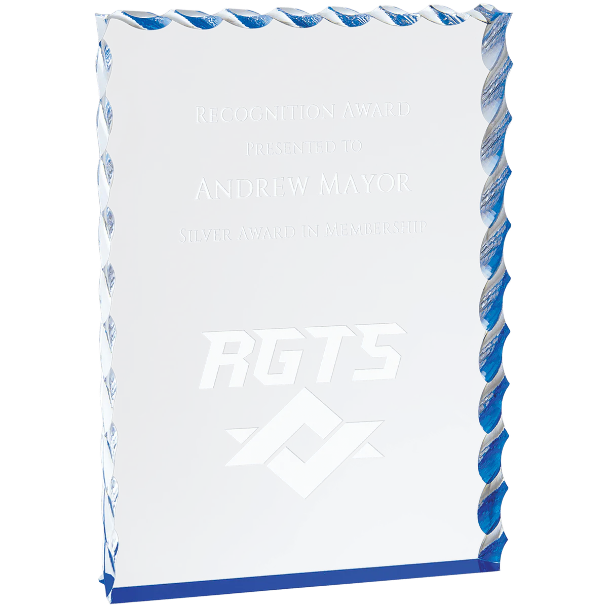 Blue Wave Edge Acrylic (3 Sizes)