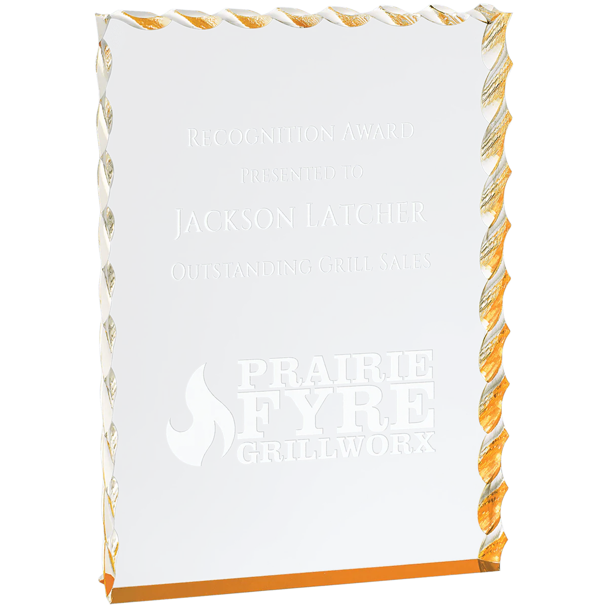 Gold Wave Edge Acrylic (3 Sizes)