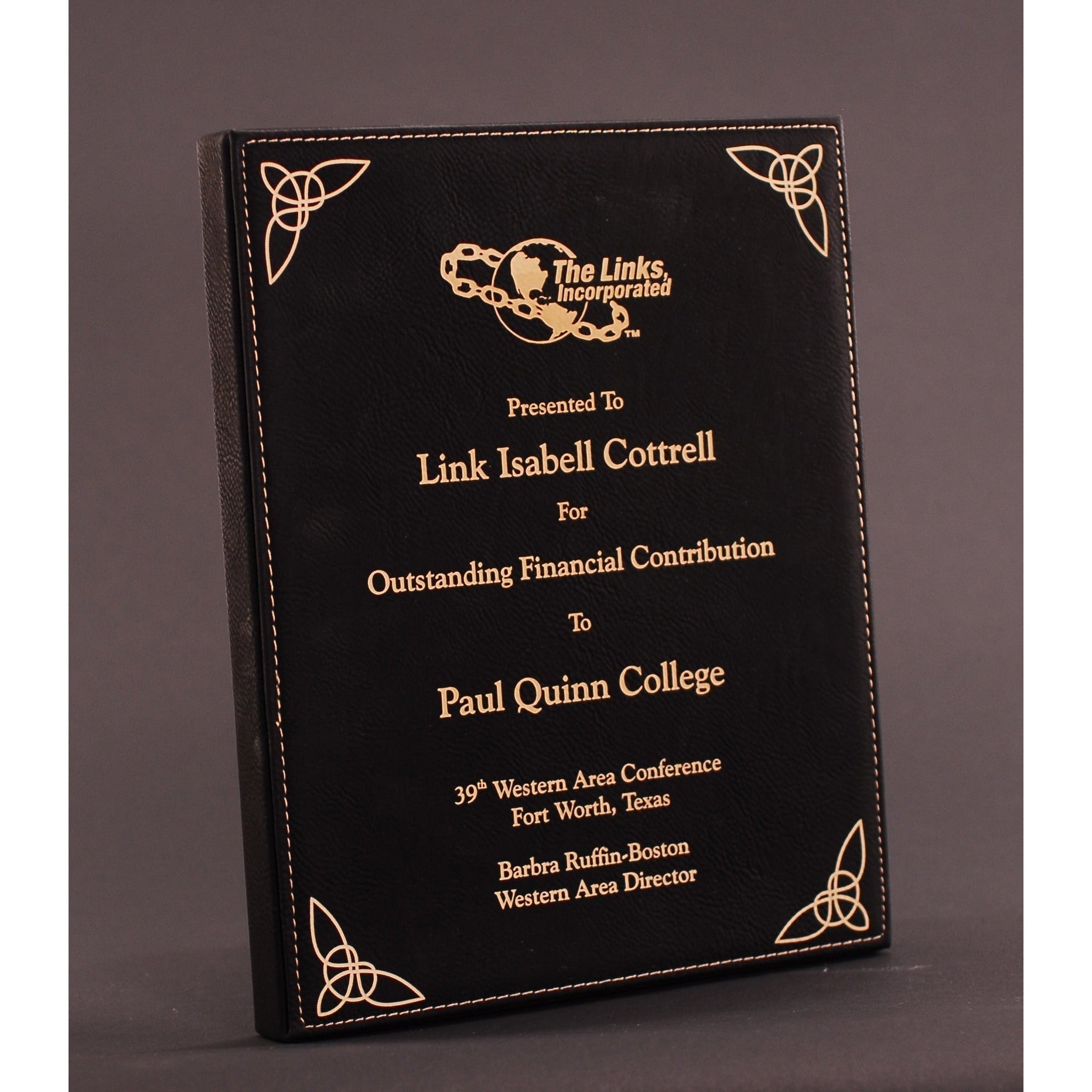 Leatherette Plaque - Black