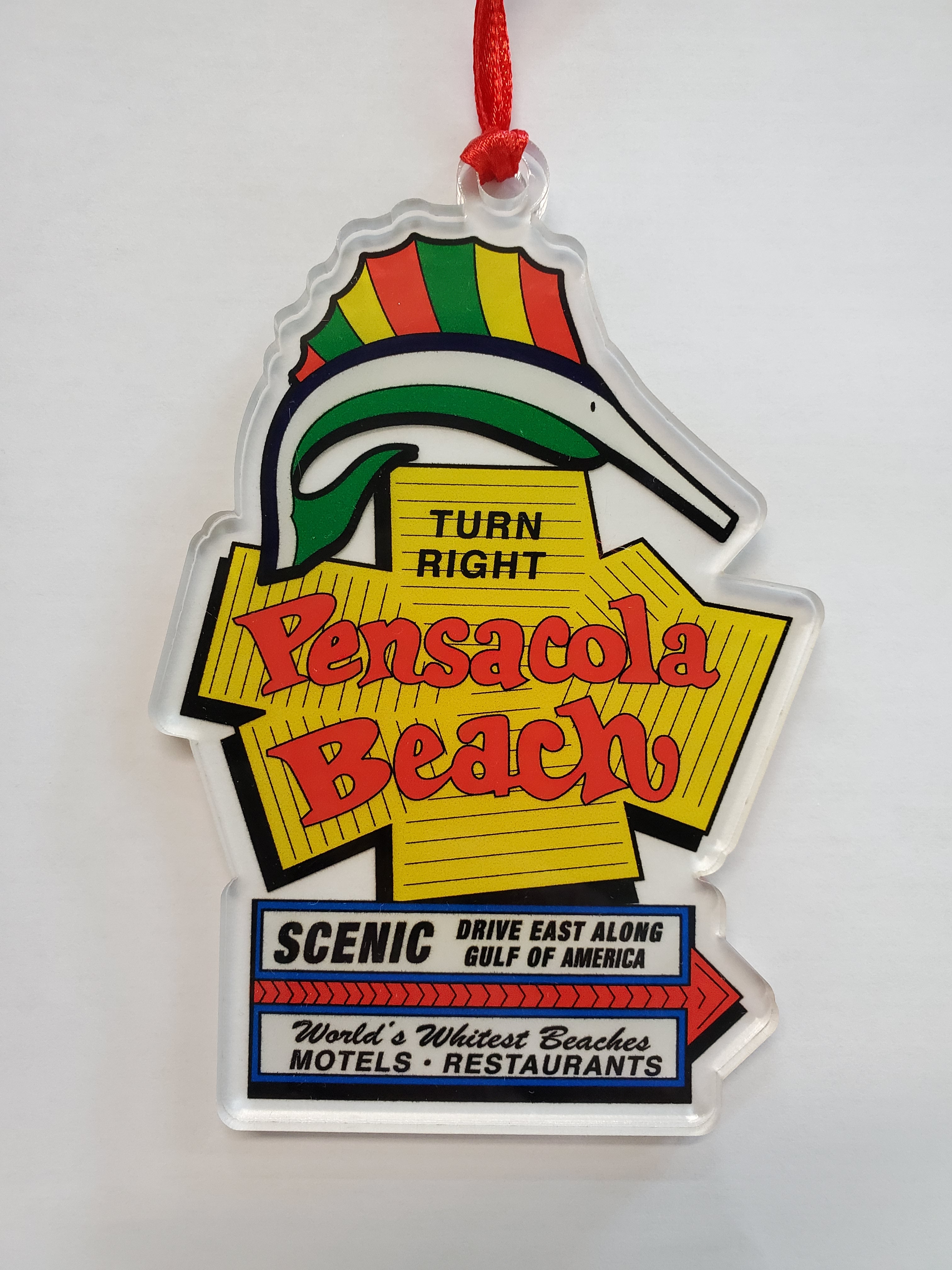 Pensacola Beach Sign Ornament