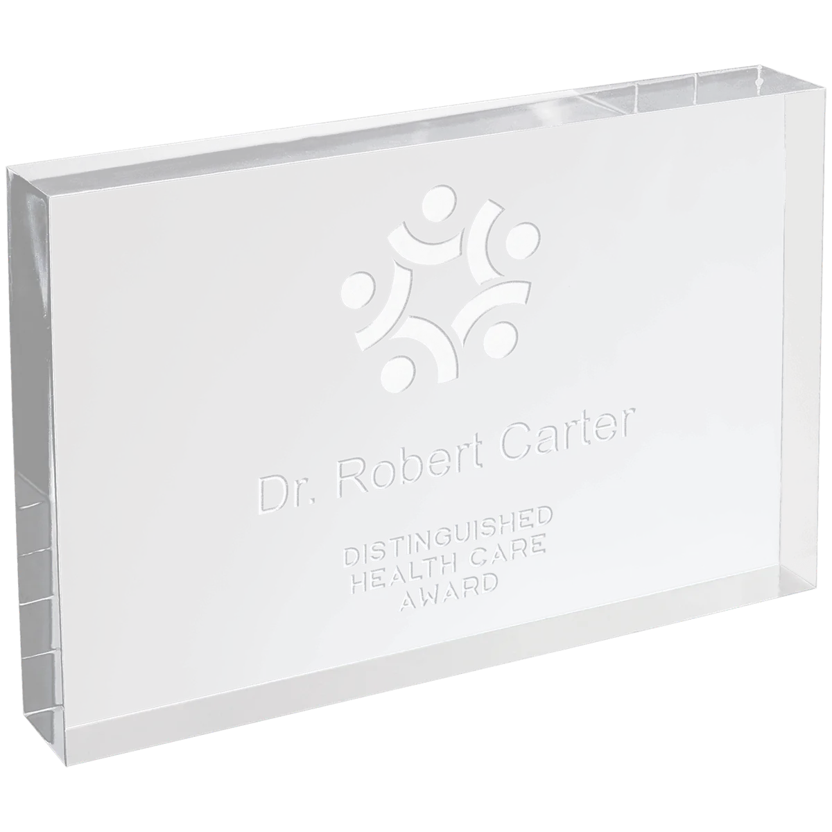 Clear Rectangle Acrylic Award-No Bevel (3 Sizes)
