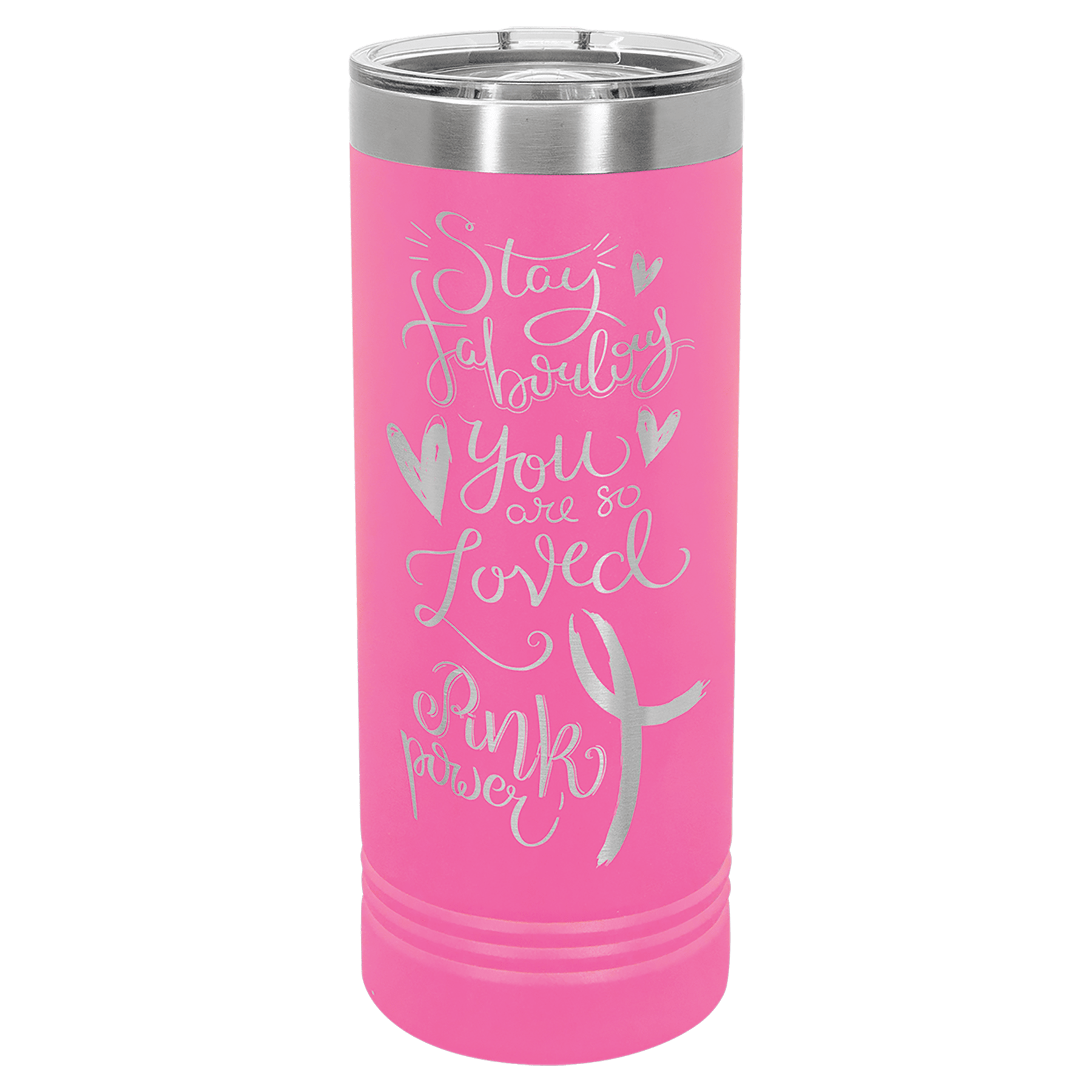 22 oz. Stainless Steel Skinny Tumbler with Slider Lid (18 Different Colors)