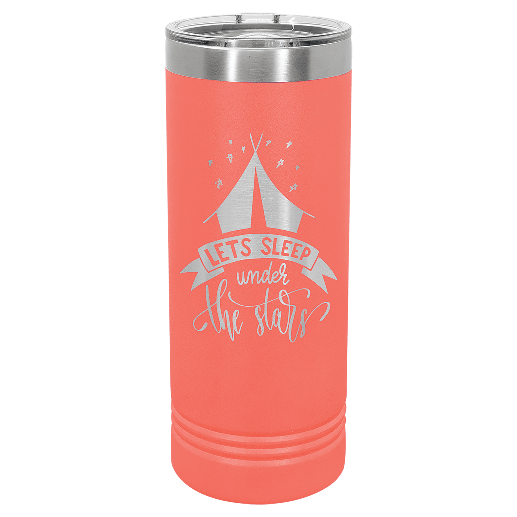 22 oz. Stainless Steel Skinny Tumbler with Slider Lid (18 Different Colors)