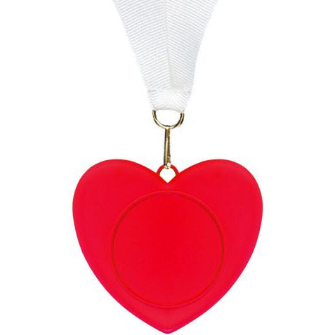 Red 3D Cast Heart Medal
